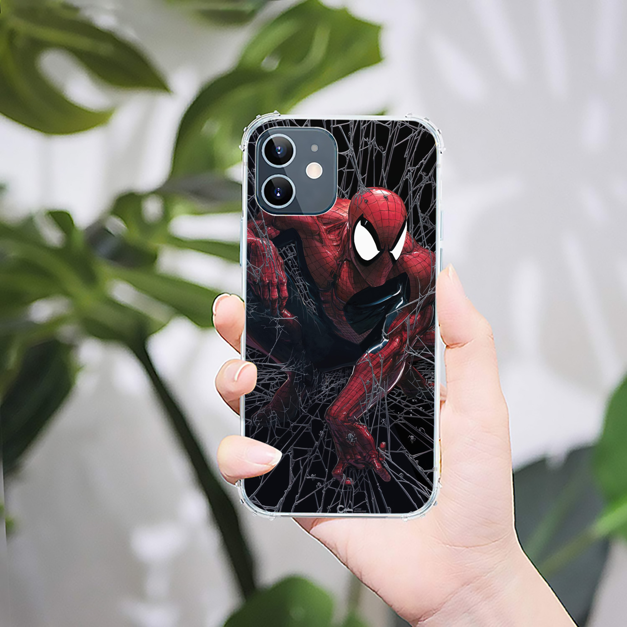 （画像用） Spider Man スパイダーマン 【iPhone 12シリーズ対応】透明スマホケース（クリアソフトケース）
